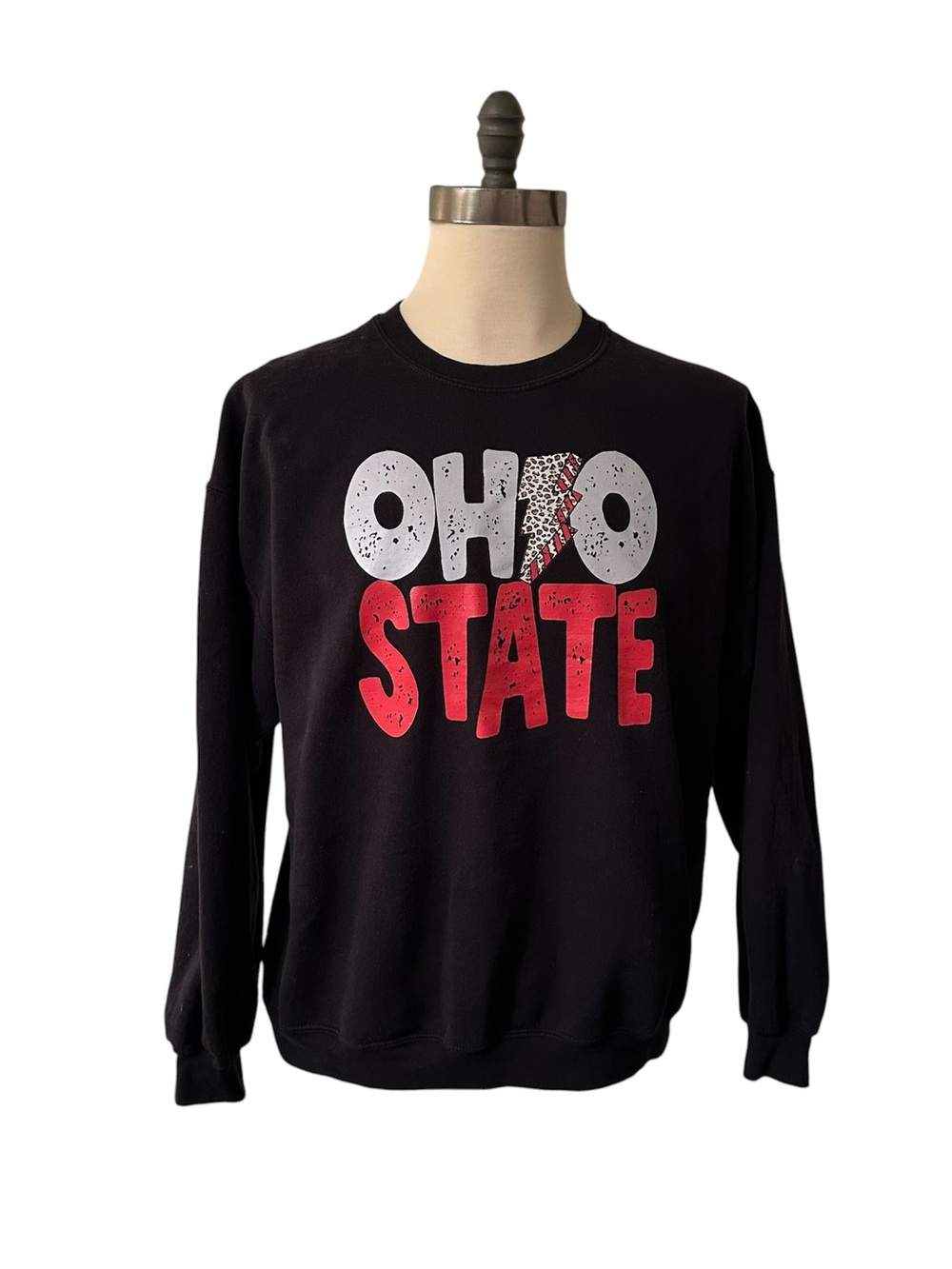 Ohio State Retro Black Graphic Crewneck Sweatshirt